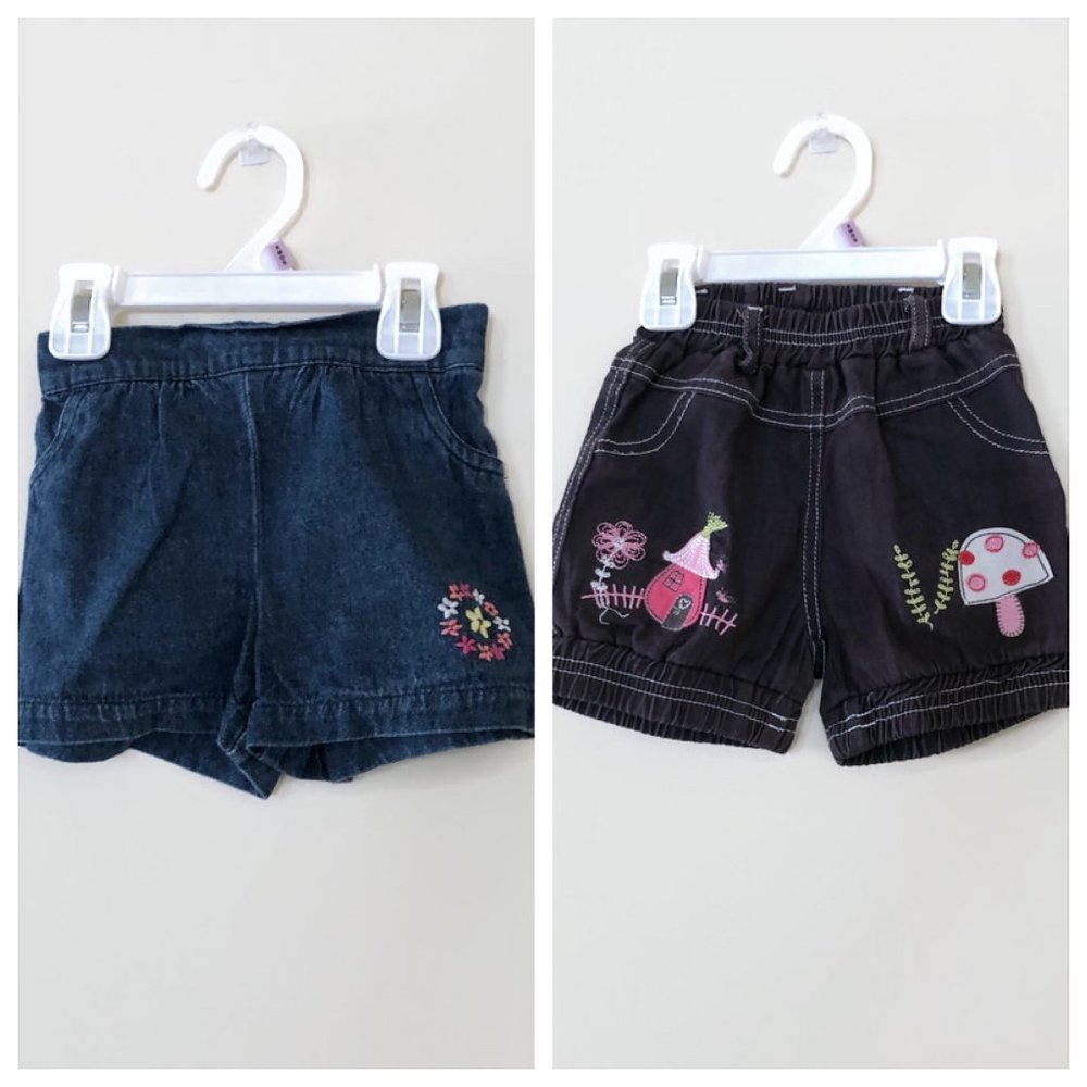 2 jeans shorts, Toddler shorts bundle